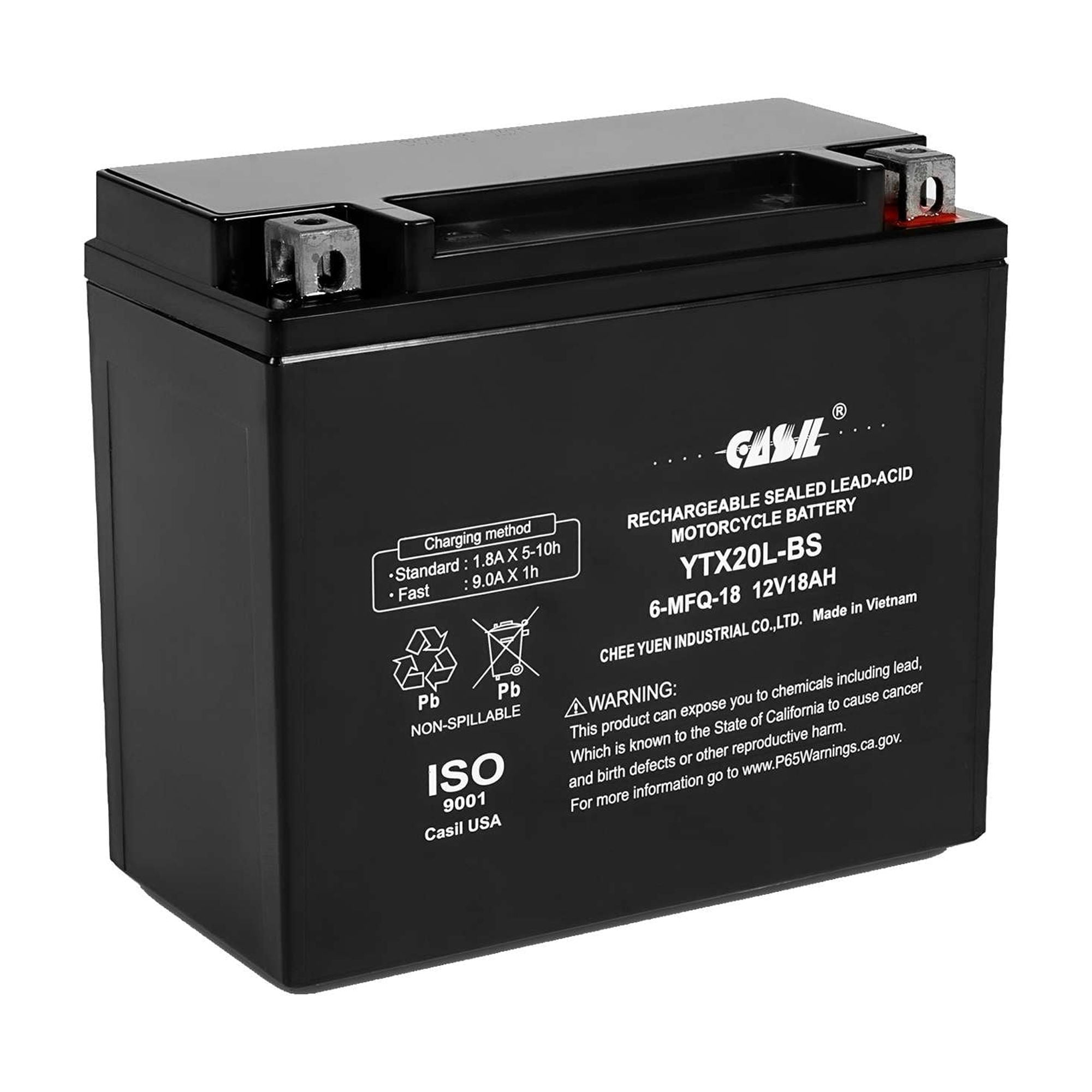 YTX20L-BS Battery for Yamaha Big Bear Grizzly Kodiak YFM400 400, 450