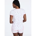 thumbnail image 4 of Joyspun Women's Lightweight Short Sleeve Sleep Tee and Shorts Set, 2-Piece, Sizes XS-3X, 4 of 6