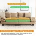 thumbnail image 5 of Dinosisco 84"L Deep Seat Sofa, Corduroy Upholstered Sleeper Couch for Living Room, Khaki, 5 of 8