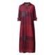 thumbnail image 5 of Vestido a cuadros vintage de algodón para mujer, cuello vuelto, manga larga, bolsillo lateral, in Romacci Vestido de mujer, 5 of 7