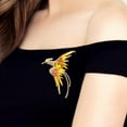 thumbnail image 3 of beautymall2017 Women Brooch Pin Phoenix Animal Shape Lapel Pin Breastpin for Hat Yellow, 3 of 7