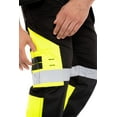 thumbnail image 3 of JuicyTrendz Men's Hi-Vis Cargo Work Pants with Reflective Tape Safety Construction Trousers for High Visibility Yellow W32 x 32L, 3 of 7