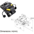 thumbnail image 5 of 40A Breaker Support de Surface Standard 1/4” Goujon Diagonal Étanche IP67 Marine RV Camion Disjoncteur Hi-Amp (40A), 5 of 5