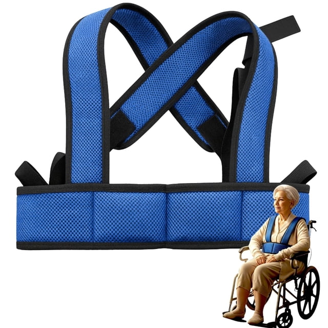 Arnés de Seguridad para Silla de Ruedas | Cinturón Ajustable y Transpirable para Adultos Mayores, Pacientes en Rehabilitación y Personas con Movilidad Reducida