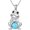 Frog &Turquoise, variant on S925 Sterling Silver Frog Necklace wiht Opal Jewelry for Women Cute Frog Stuff Real Opal/Turquoise/Moonstone/Moss Agate Necklace Pendant Good Luck Gift