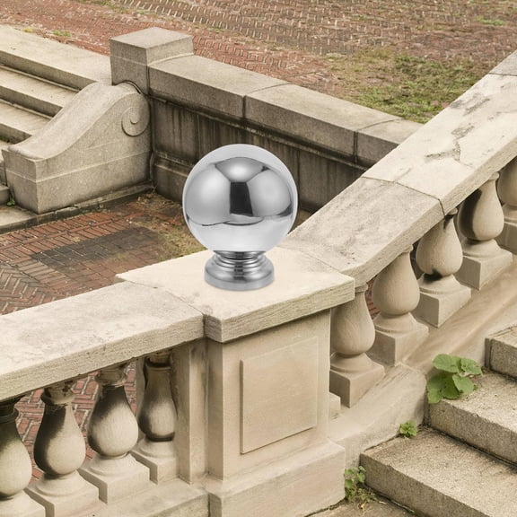 ELAYARD Polished Stainless Steel Garden Sphere with Stand, Reflective Outdoor Decorative Globe for Yard, Patio, and Lawn Décor