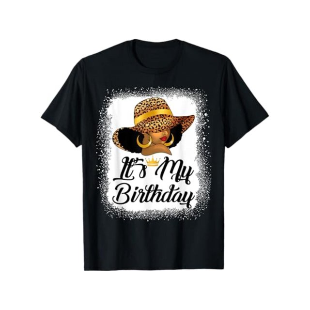 african american Woman it's My Birthday Black Queen T-Shirt