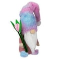 thumbnail image 4 of Northlight Gnome Boy with Tulips Spring Figurine - 15" - Purple and Blue, 4 of 5