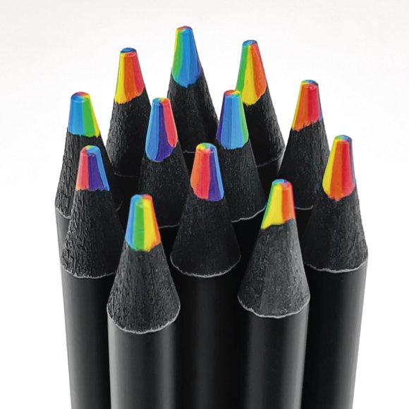 Stocking Stuffers for Kids - 12 Rainbow Colored Pencils - Christmas Gifts Games Crafts for kids,Art Supplies Drawing Kit for Teen Girl Gifts Trendy Stuff | 4-13 Year Old Girl Birthday Party Favors