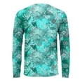 thumbnail image 6 of Men's V-Neck Camouflage Print Long Sleeve T-Shirt Casual Military Style Fashion Top Loose Fit Comfortable Outdoor Shirt,Mint Green,S, 6 of 6