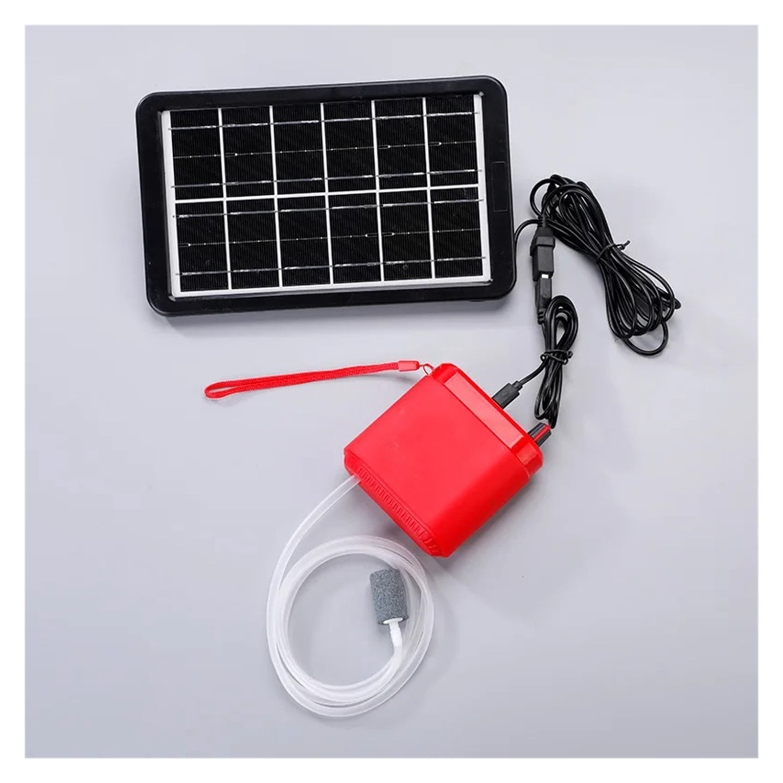 Solar Power Oxygen Pump for Aquarium Fish Tank,USB Charging,Noiseless,Outdoor Fishing,Oxygen Machine