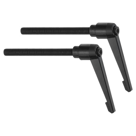 Uxcell 2Pack Clamping Lever Handles, M10 x 100mm Adjustable Knobs Handle Male Thread for Lathe Machinery, Black