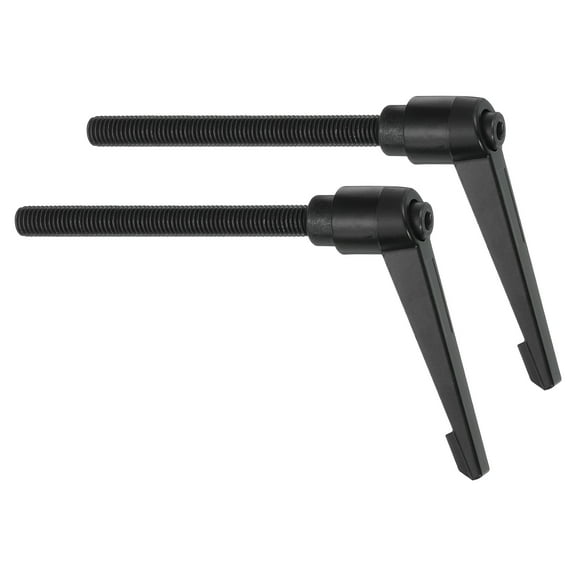 Uxcell 2Pack Clamping Lever Handles, M10 x 100mm Adjustable Knobs Handle Male Thread for Lathe Machinery, Black