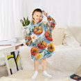 thumbnail image 6 of FORMRS Wearable Blanket Hoodie with Sleeves for Kids Cozy Flannel Sweatshirt, Watercolor Tomatoes, 6 of 7