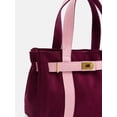 thumbnail image 4 of Free Assembly Women's Small Canvas Tote Handbag, Merlot Wine/Pink, 4 of 6