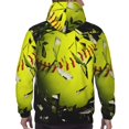 thumbnail image 7 of Wukai Ball Print Men Hoodies Fleece Sweatshirts Long Sleeve Sweaters Pullover Fall Outfits Winter Clothes-4X-Large, 7 of 7
