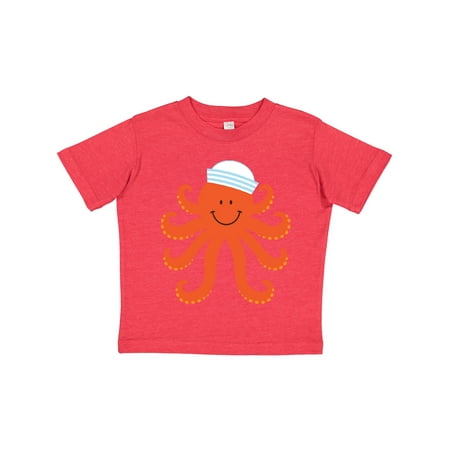 

Inktastic Orange Octopus Cute Sea Creature Nautical Gift Toddler Boy or Toddler Girl T-Shirt