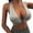 Gray, variant on Women Lepoard Print Breast Tata Towel Bra Halter Hanging Neck Push Up Sport Yoga Lounge Bra Underwear White L