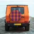 thumbnail image 6 of Gukieu Orange and Purple Plaid Print Car Tire Cover, Adjustable Waterproof and Dustproof Tire Protection Cover, Suitable for SUV, Truck, Van-14 inch, 6 of 6