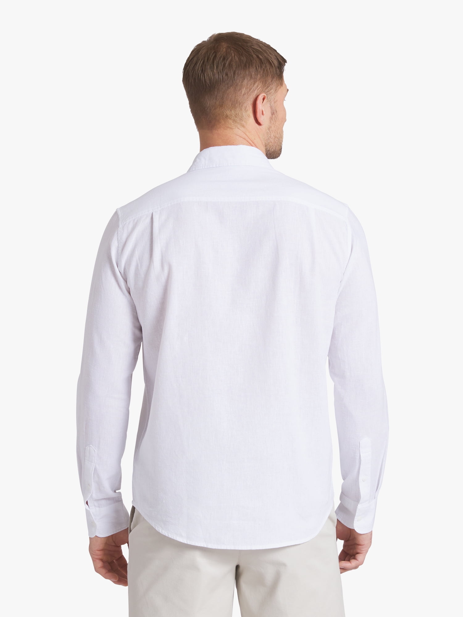 Chaps Men's & Big Men's Long Sleeve Linen Shirt, Sizes S-3XL