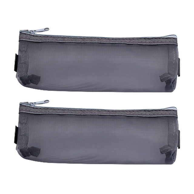 Économies d'Été Qaailabf 2 Pcs Trousse à Crayons en Maille Colorée, Trousse Filet à Fermeture Éclair, Trousse Transparente Multifonctionnelle, Organisateur de Papeterie, Fournitures de Bureau, Cosmétiques