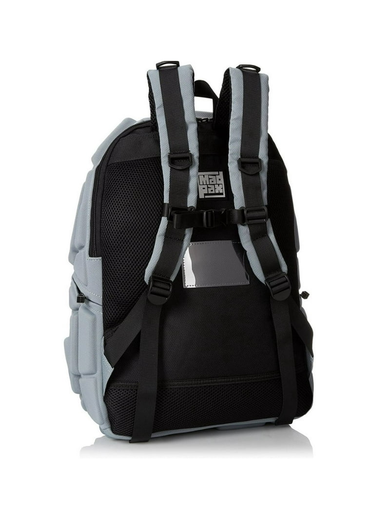 Madpax Blok Backpack Grey 3D Geometric Tetris Design Padded School Bag Large Grey Madpax Blok Full Size Backpack 18 main image 2