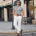 thumbnail image 4 of Shirts for Men Slim Fit Crew Neck Basic Tees Stretch Comfortable Casual Wrinkle Free Solid Color Thermal Tops, 4 of 6