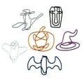 thumbnail image 2 of 6pc Halloween Paper Clips: Bat Witch Hat Pumpkin Metal Bookmarks &, 2 of 9