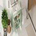 thumbnail image 2 of Resenkos 31" Modern Bathroom Vanity with Tempered Glass, Rubber Wood Legs, Soft-Close Doors - Green, 2 of 20