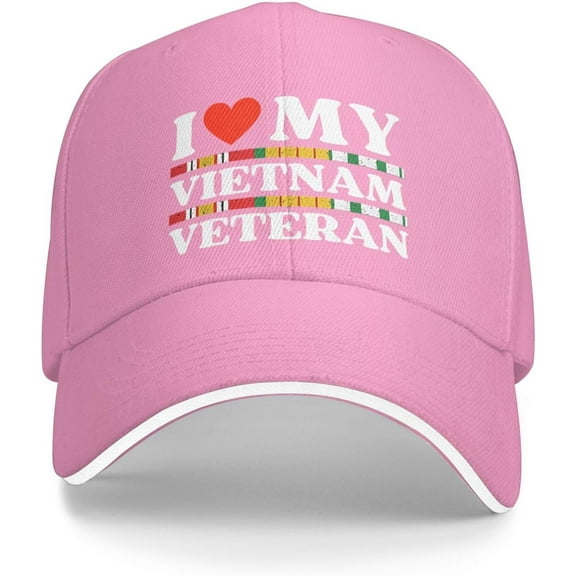 I Love My Vietnam Veteran Hat 1961-1975 Flag Freedom Dayfighter War Baseball Cap Trucker