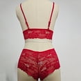 thumbnail image 4 of Chiccall Sexy Lingerie for Women,Floral Lace Lingerie Set,Two Piece Sheer Matching Bra and Panty Set Christmas Valentine Holiday Gifts, 4 of 5