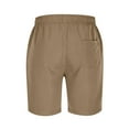 thumbnail image 4 of LOVZFMLL Men's Causal Shorts for Summer Elastic Waist Pockets Shorts Lounge Outdoor Shorts for Workout Running Basketball Khaki XL, 4 of 5