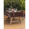 thumbnail image 3 of Outdoor Tablecloths with Umbrella Hole & Zipper, Rustic Botanical 54x80 Inch Tablecloth Rectangle, Japanese Herb on Brown Simple Art Waterproof Table Cloth, Patio/Pool/Picnic Table Covers, 3 of 8
