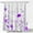 Purple, variant on Yellow and Gray Floral Shower Curtain Elegant Botanical Boho Watercolor Flower Leaves Wildflower Blossom Plant Flower Nature Plant Botanical Modern Minimalist Fabric Bath Curtain Set with Hook