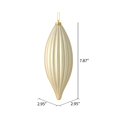 thumbnail image 3 of Vickerman M183238M 8 in. Champagne Matte Line Finial Ornament  4 per Bag, 3 of 3
