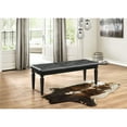 thumbnail image 2 of Faux Leather Tufted Wooden Bed Bench, Black - Saltoro Sherpi, 2 of 2