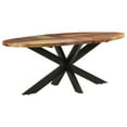thumbnail image 1 of vidaXL Dining Table Oval 200x100x75 cm Solid Reclaimed Wood, 1 of 5