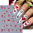 thumbnail image 2 of POWPOP Pegatinas 3D para Nail Art de Corazones para San Valentín, 6 piezas, 2 of 8
