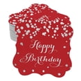 thumbnail image 1 of Inkdotpot Pack Of 50 Happy Birthday Paper Tags DIY Craft Bracket Shape Real Silver Foil Hang Tags, 1 of 6