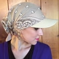 thumbnail image 2 of Paisley Bandana Hat with Brim Adjustable Head Scarf Cap Soft Sun Visor Head Wrap for Casual Wear Walking Travel Outdoor Activities and Everyday Styling, 2 of 4