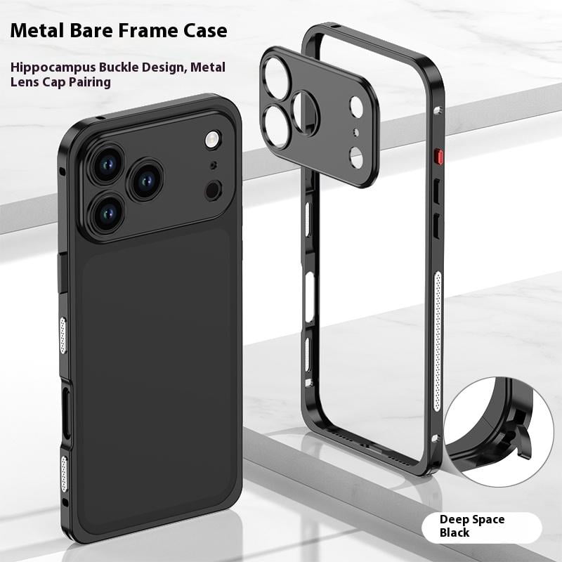 iPhone 17 Series Metal Casing - Ultra-Thin Aluminum Alloy Back Frame, Lightweight Heat-Dissipating Protective Accessory for iPhone 17 Pro Max Cellphone, Handheld Devices