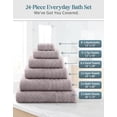 thumbnail image 3 of Casa Platino Bath Towels Set of 24 – 100% Cotton Ring-Spun, 2 Bath Sheets, 2 Gym, 2 Bath, 4 Fingertip, 6 Hand, 8 Washcloths, Absorbent, Luxury Softness for Daily Living – Platinum, 3 of 9
