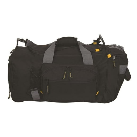 24 in. Extra Large Sports Bag - Black with Yellow / Grey Highlights