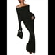 thumbnail image 2 of Vestido Ajustado Tipo Suéter con Hombros Descubiertos para Mujer, Elegante, de Larga, para Fiesta en Club, Midi y Formal. Negro S, 2 of 9