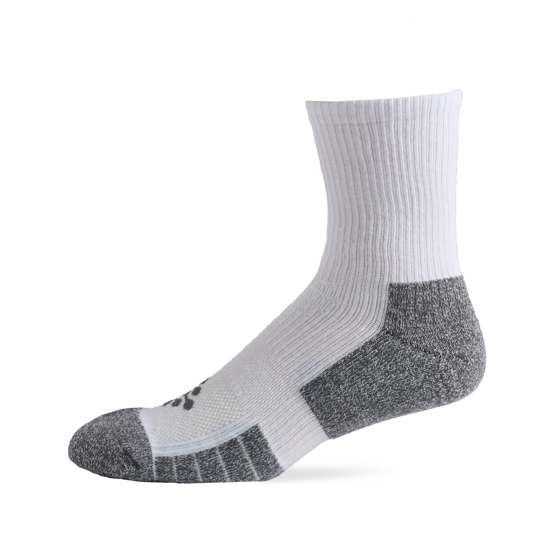 TRUEENERGY Flow High Impact Cushion Mid-Crew Sock, Men's Size 10-14.5, 3-pack