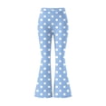 thumbnail image 7 of Iyufng Women Yoga Pants Polka Dot Print Flared Pants Stretch Sports and Yoga Pants, 7 of 7