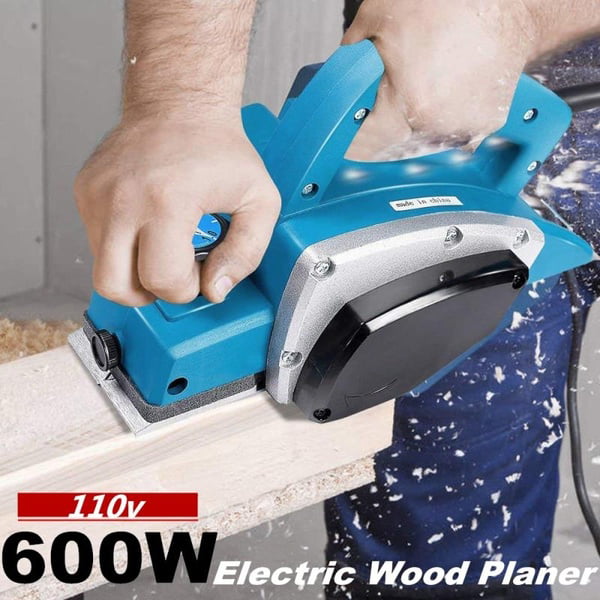 800W Electric Wood Planer Door Plane Hand Held Woodworking Power Surface Machine 