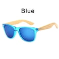 thumbnail image 1 of Gafas de sol coloridas con película de color de bambú para hombres y mujeres Gafas de sol de PC con patas de bambú, 1 of 4