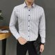 thumbnail image 2 of Moda Hombre Tops Camisas casuales Camisas de rayas delgadas Blusa de trabajo (Blanco) (XL) Tmvgtek Para estrenar, 2 of 4