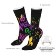 thumbnail image 4 of Salouo Mardi Gras with Flamingo Pattern Fun Novelty Crew Socks,Casual Athletic Socks Neutral Socks, 4 of 7